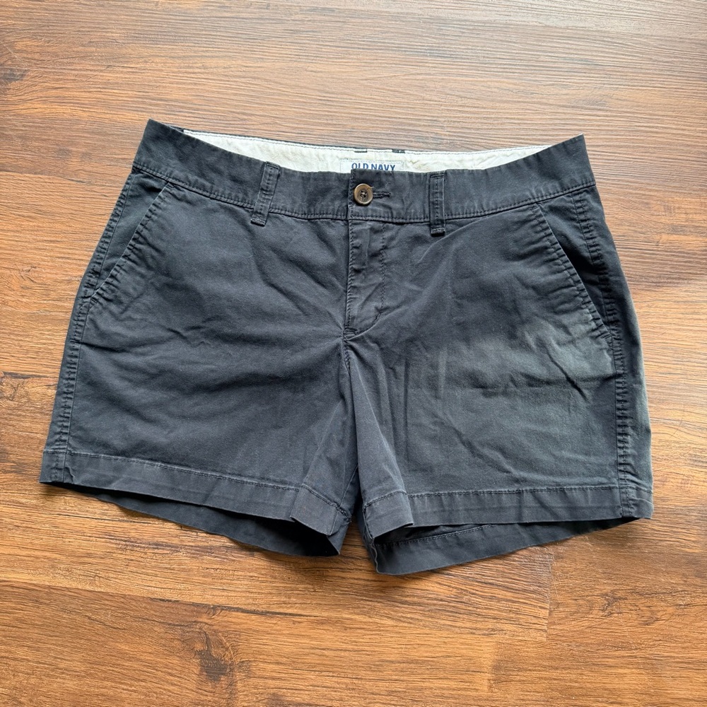 Old Navy Women's Black Cotton Blend Shorts